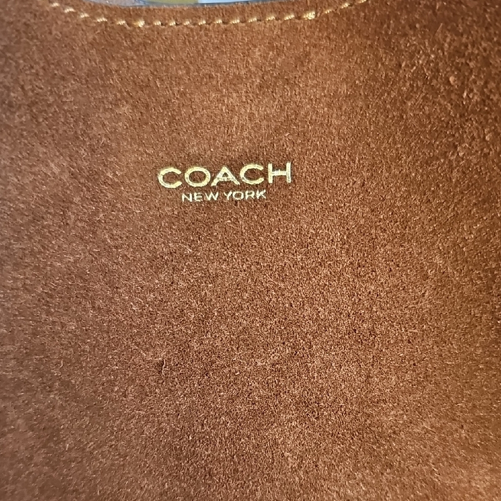 Coach Brooklyn Shoulder Bag 39 - Suede Warm Brown - EUC - Picture 4 of 11